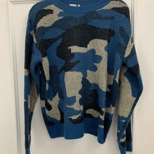Blue camp long sleeve knit